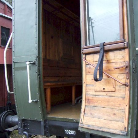 Wooden door interior wagon train old