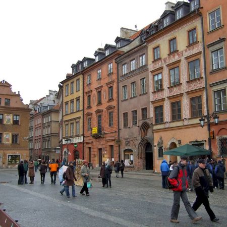 Warsaw, pedestrian atmosphere old city