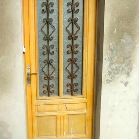 Glazed wood door