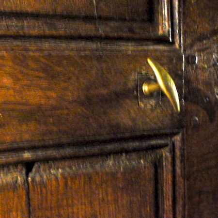 Old wooden door latch room